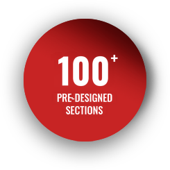 100+ pre-designed sections